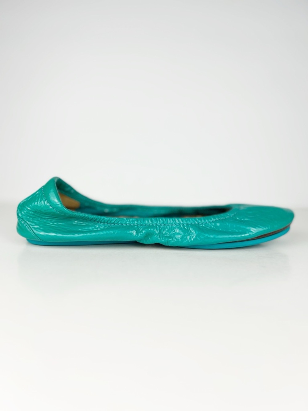Tieks Turquoise Patent Leather Ballet Flats Size 5 - Picture 7 of 11